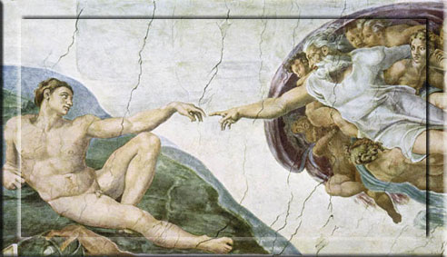 Michelangelo  God create man  The Sistine Chapel  16th century