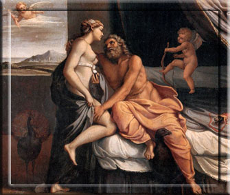 Zeus and his wife Hera
