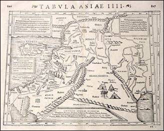 In the Near East map by Munster, drawn according to Ptolemai, Sinai Peninsula almost does not exist