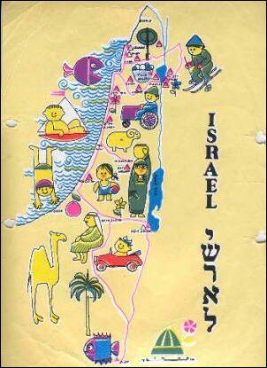 Israel Map for children