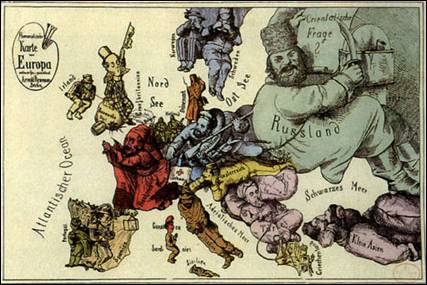 The hegemonies in Europe in 1870